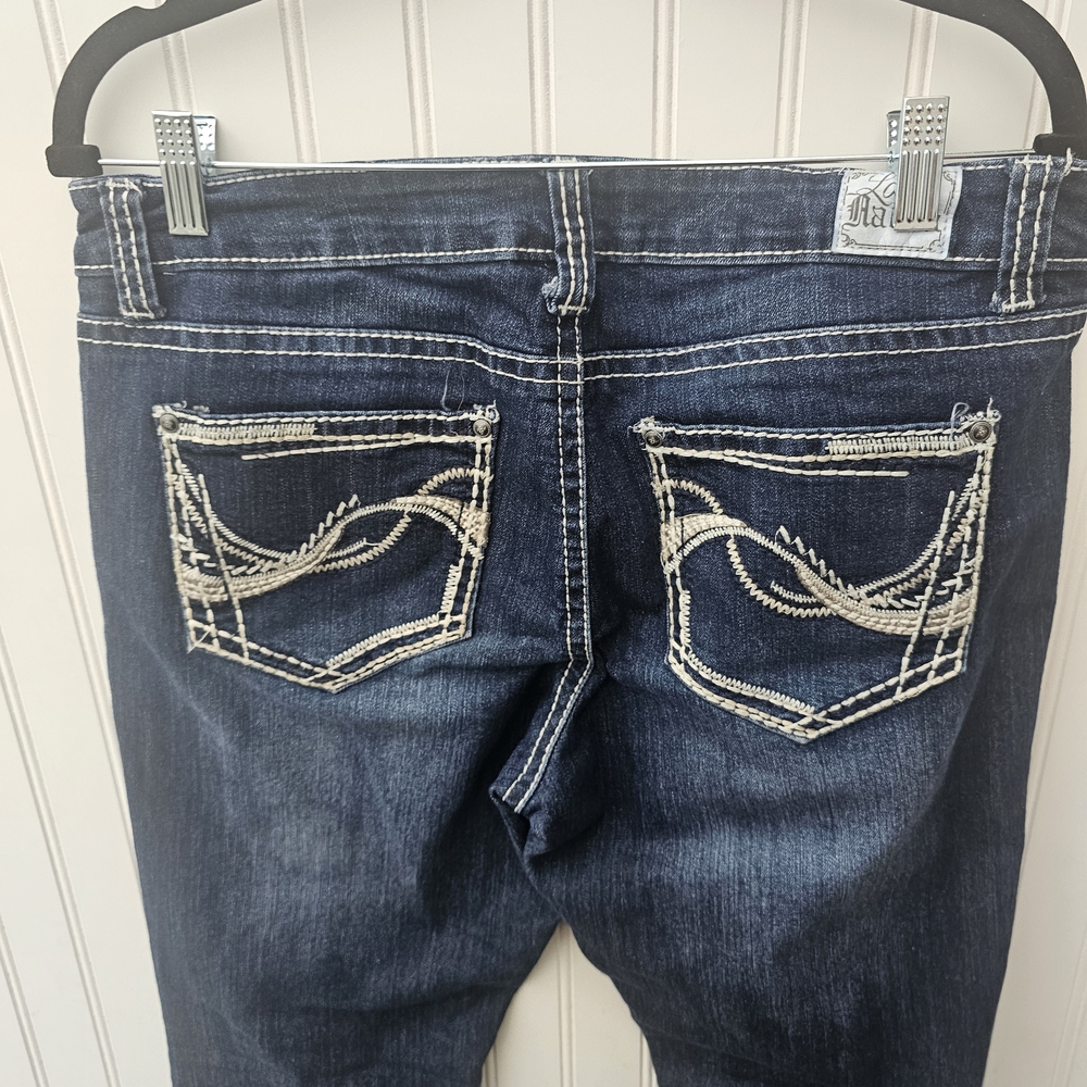 Love Nation Boot Dark Blue Jeans Womens  Size 12 - Picture 2 of 4